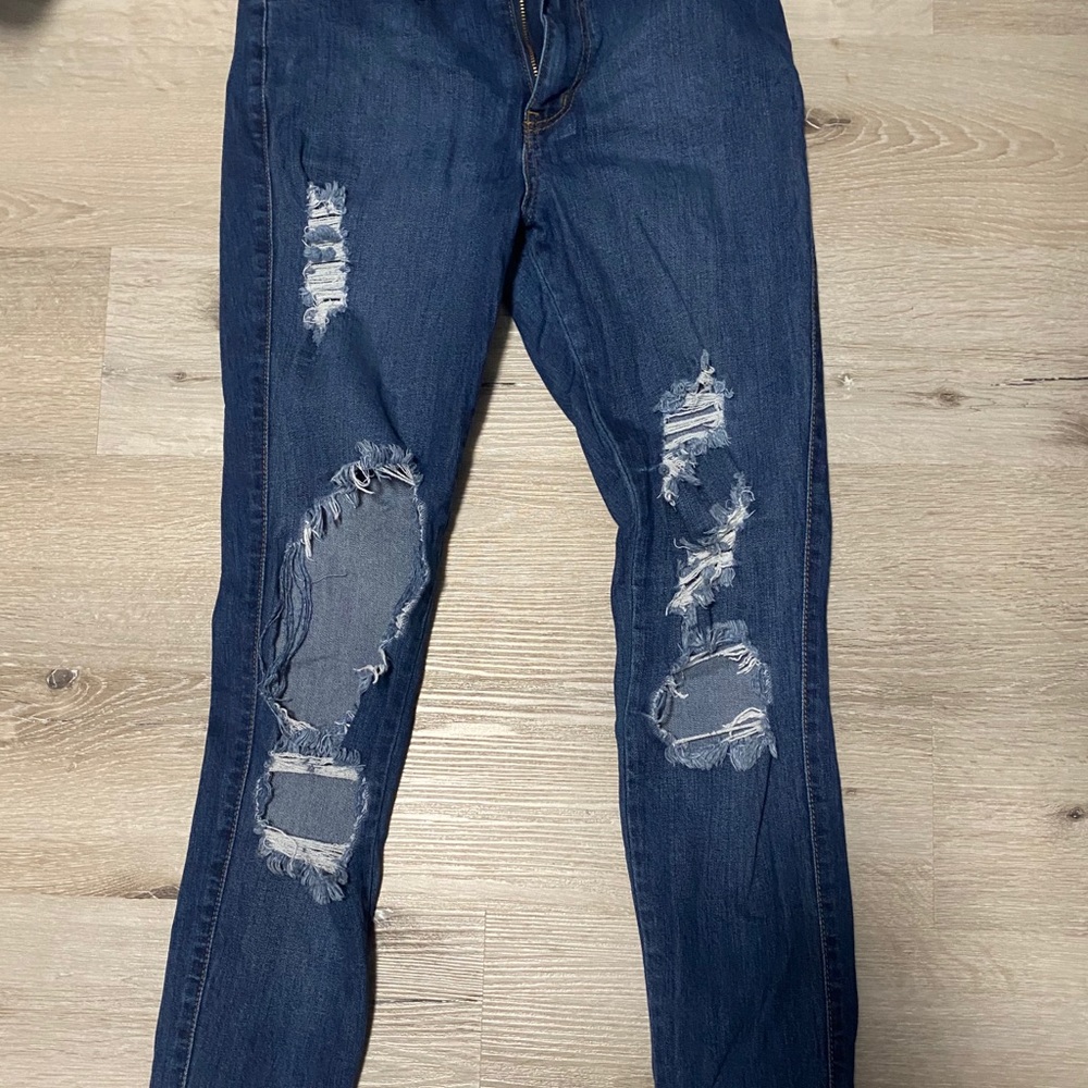 Distressed jeans